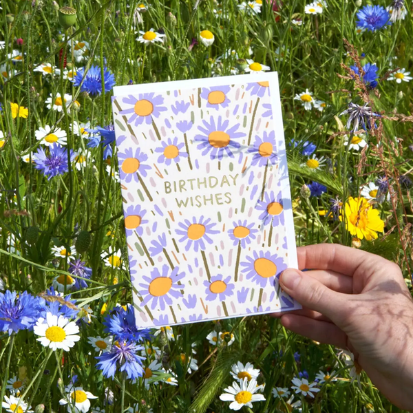 Flower Field Birthday Card