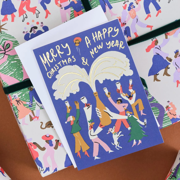 Christmas and New Year Celebration Card