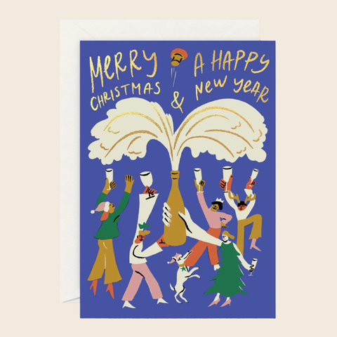 Christmas and New Year Celebration Card