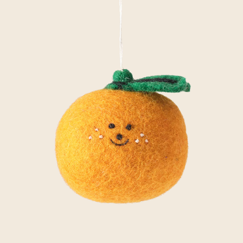 Needle Felted Clementine Decoration