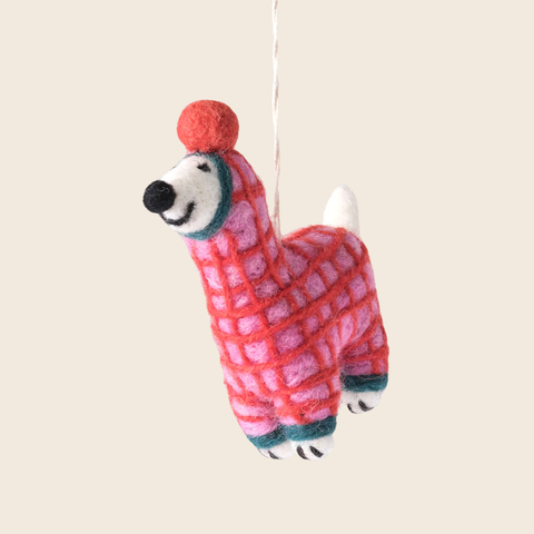 Needle Felted Jayla Greyhound Dog Decoration