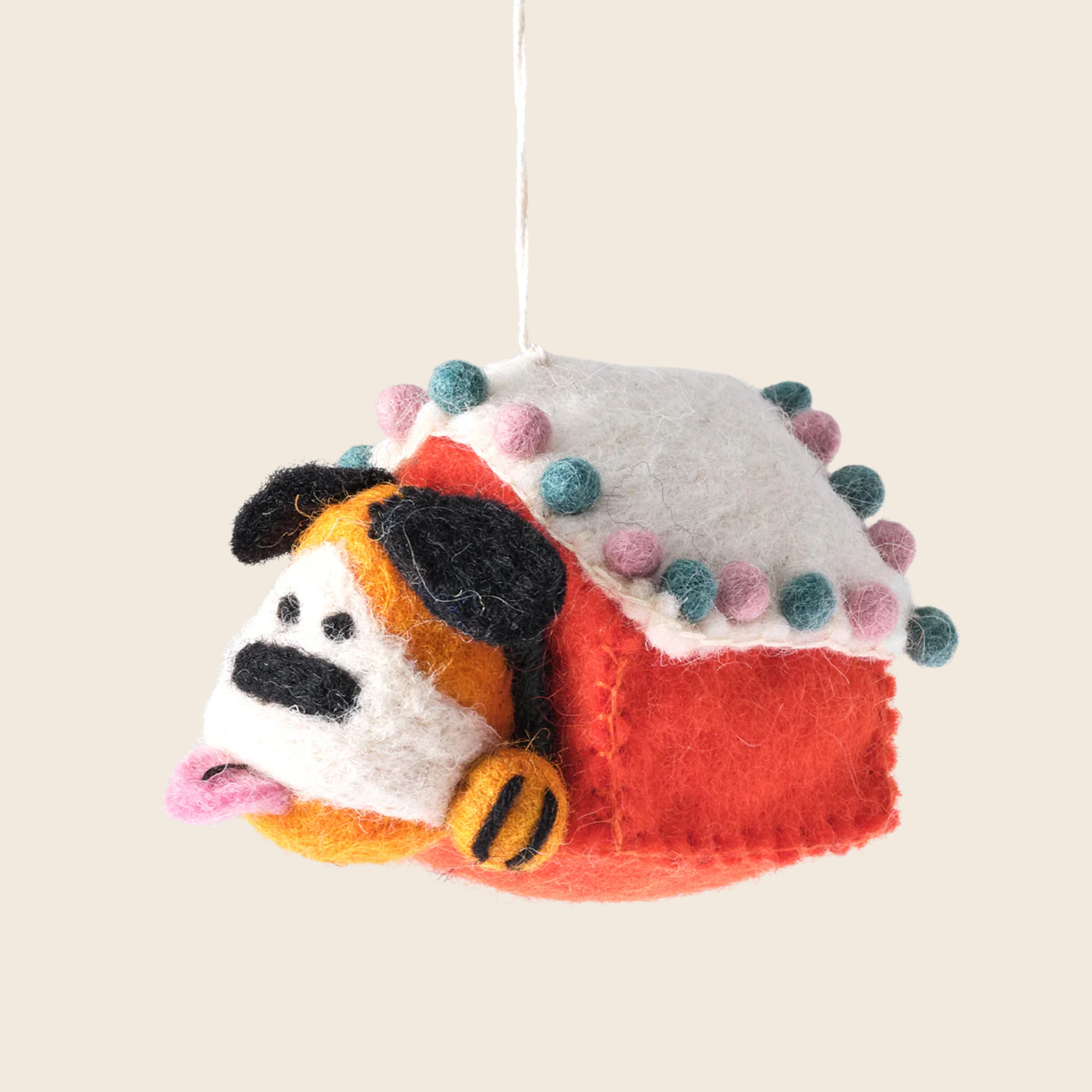 Needle Felted Roger Doghouse Dog Decoration