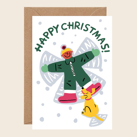 Snow Angel Christmas Card