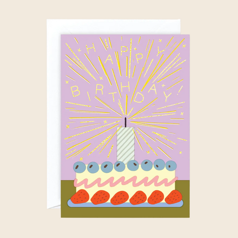Birthday Cake Sparkler Card