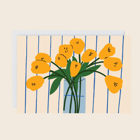 Yellow Tulips Art Card