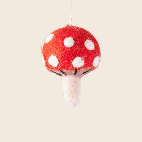 Needle Felted Mushroom Decoration