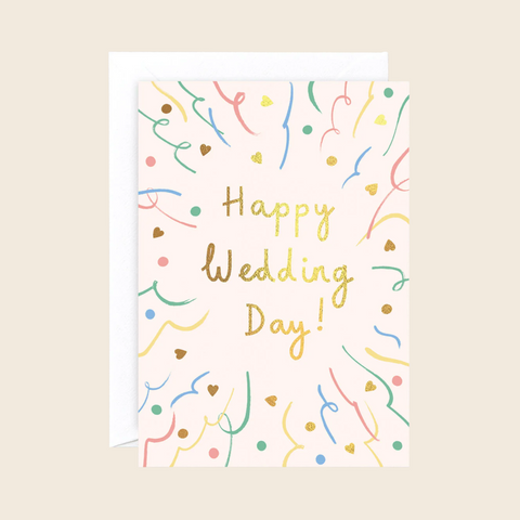 Happy Wedding Day Confetti Card