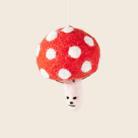 Needle Felted Mushroom Decoration