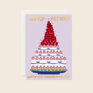 100 Cherries On Top Birthday Card