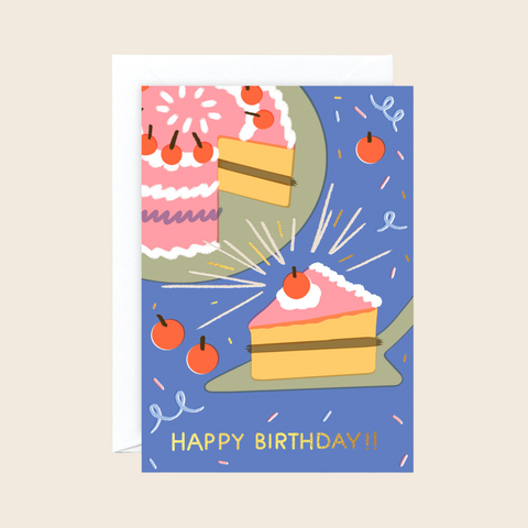 Birthday Cake Slice Card