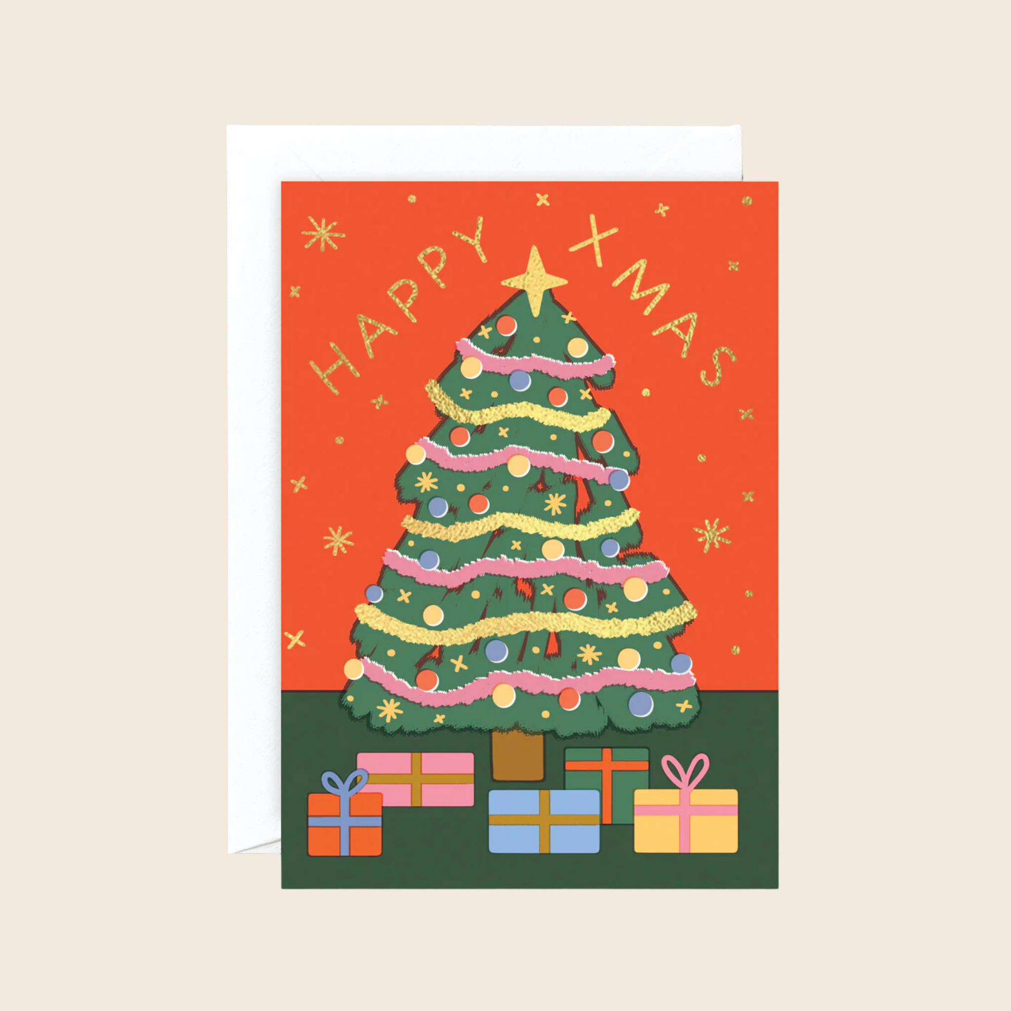 Christmas Tree Tinsel Card