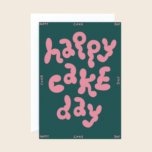 Happy Cake Day Embossed Card