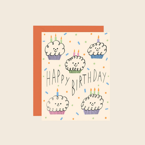 Happy Cupcakes Birthday Card