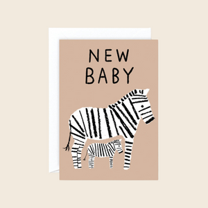 New Baby Zebra Card