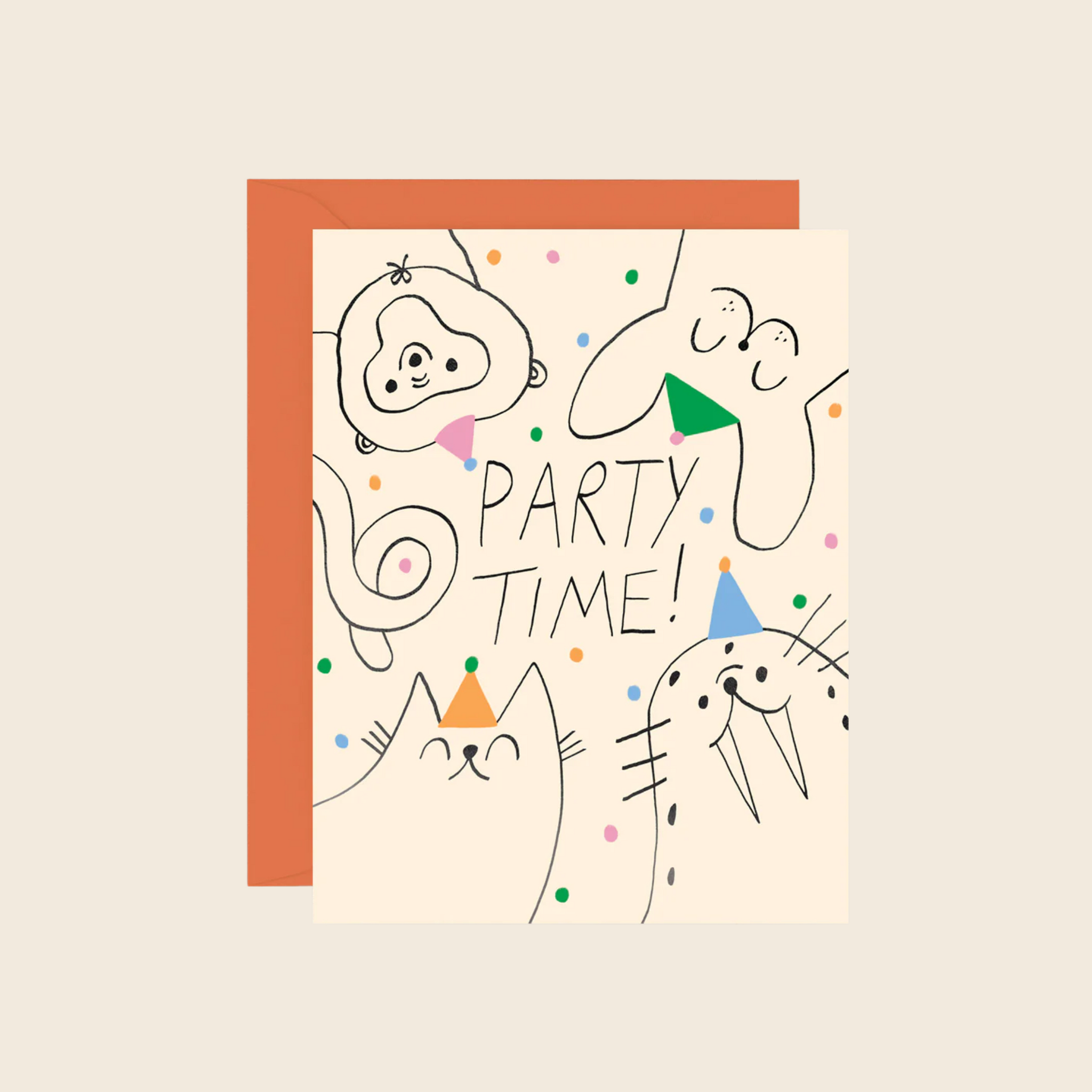 Party Time Animals Card