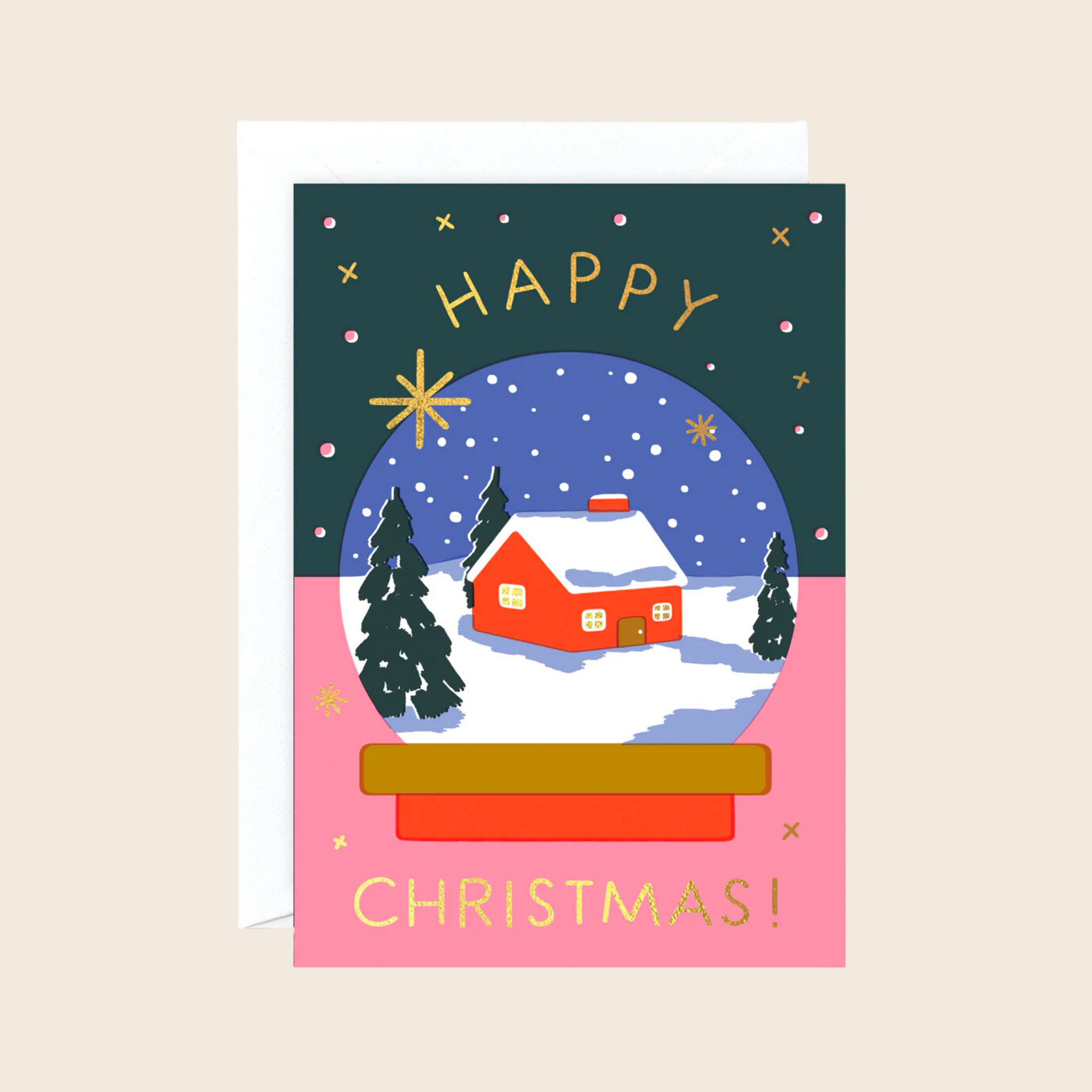 Snow Globe Christmas Card