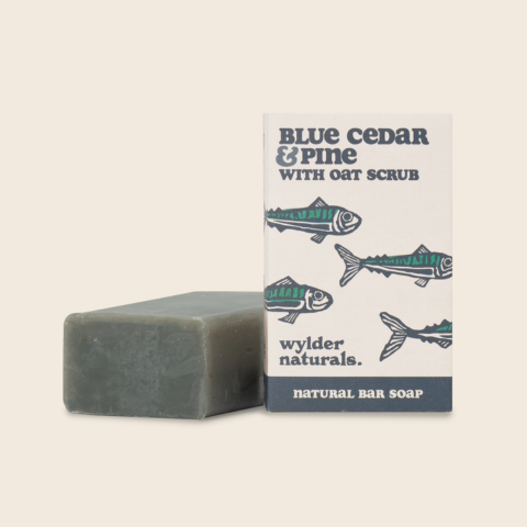 Blue Cedar and Pine with Oat Scrub Soap Bar