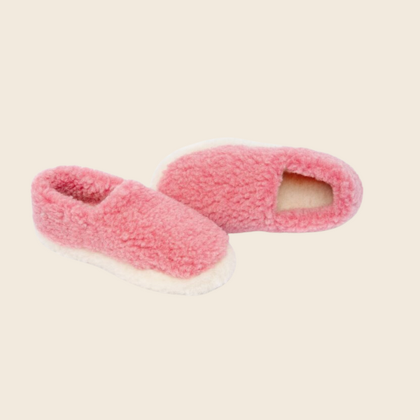 Yoko Wool Full Slippers | Pink