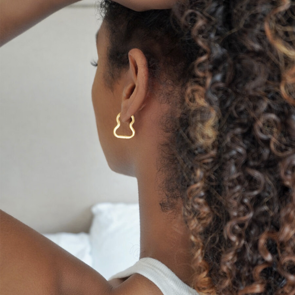 A Weathered Penny Gold Arya Hoops