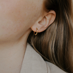A Weathered Penny Madison Hoops in Gold