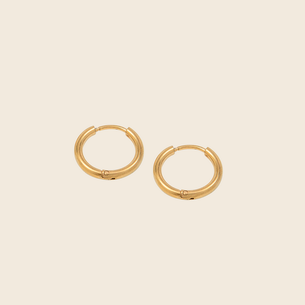 A Weathered Penny Madison Hoops | Gold