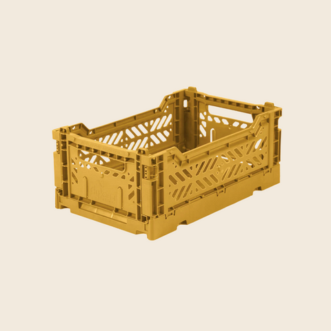 Aykasa Mini Folding Crate in Mustard