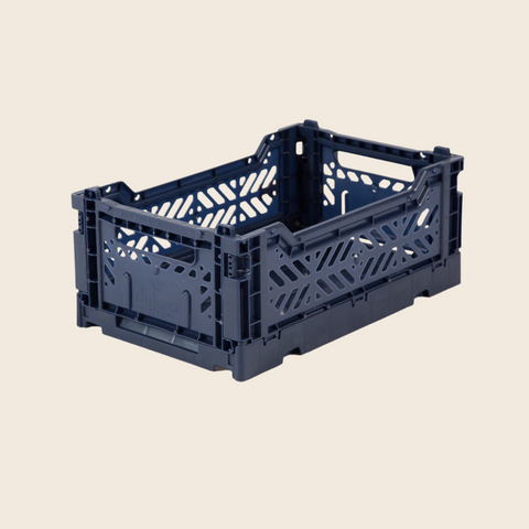Mini Folding Crate | Navy Blue