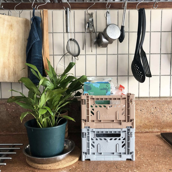 Aykasa Mini Folding Crates in kitchen