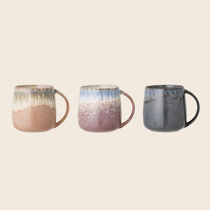 Cloe Stoneware Mug | Purple, Peach, Grey
