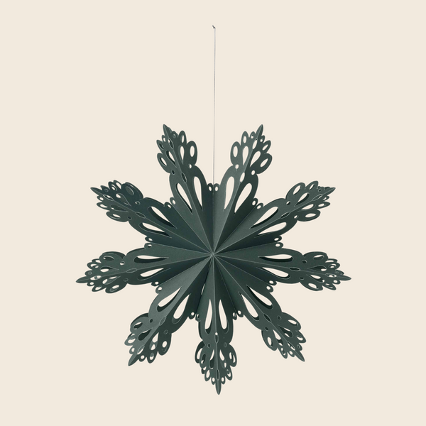 Paper Snowflake Decoration | Green | Two Sizes