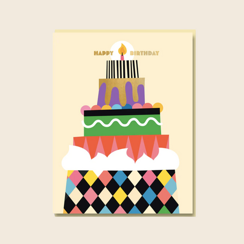 Birthday Cake Tower Card