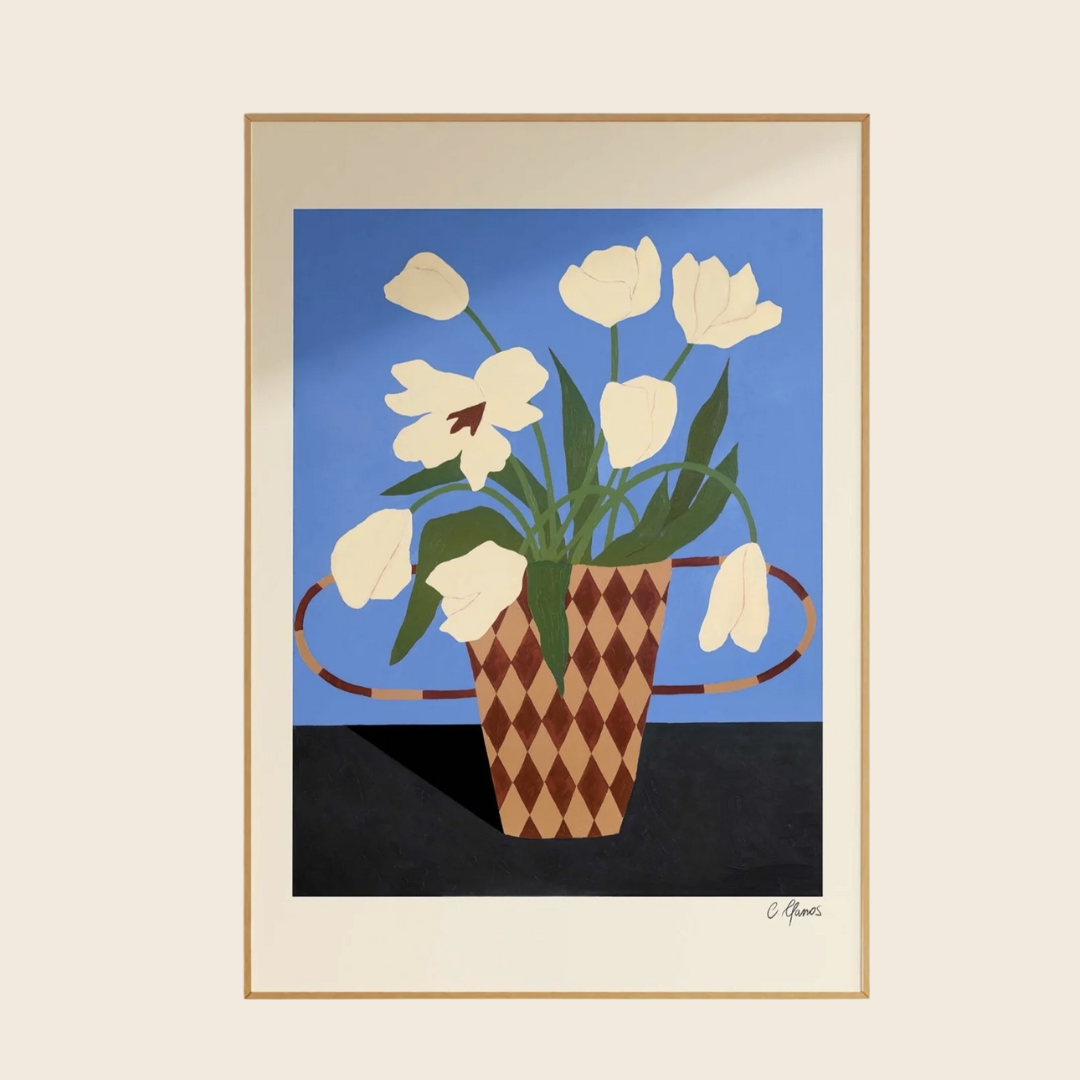 White Flowers Print | 30 x 40cm