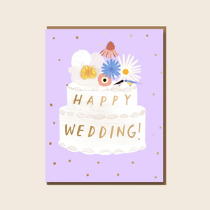 Carolyn Suzuki Happy Wedding Cake Card