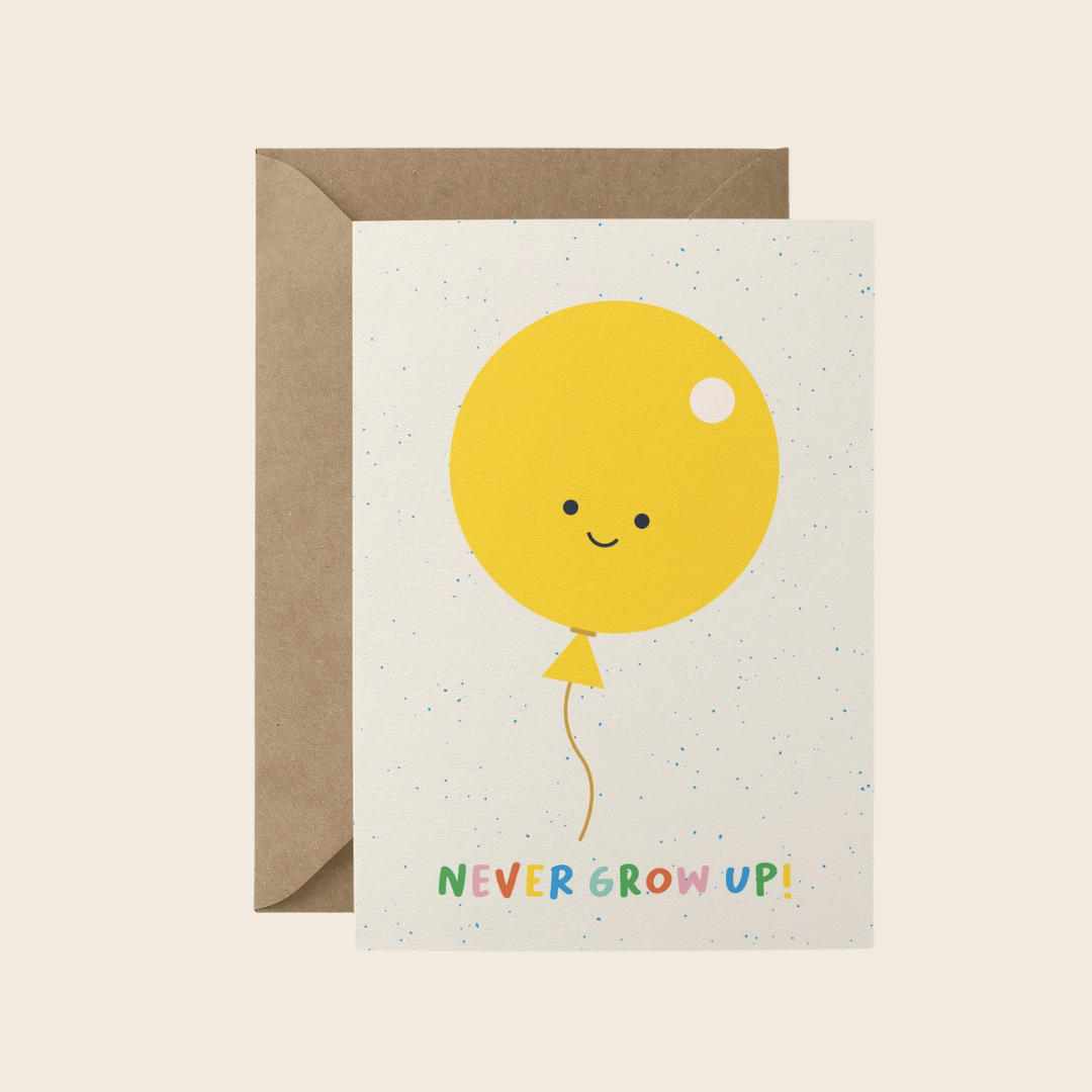 Graphic Factory Never Grow Up Birthday Card
