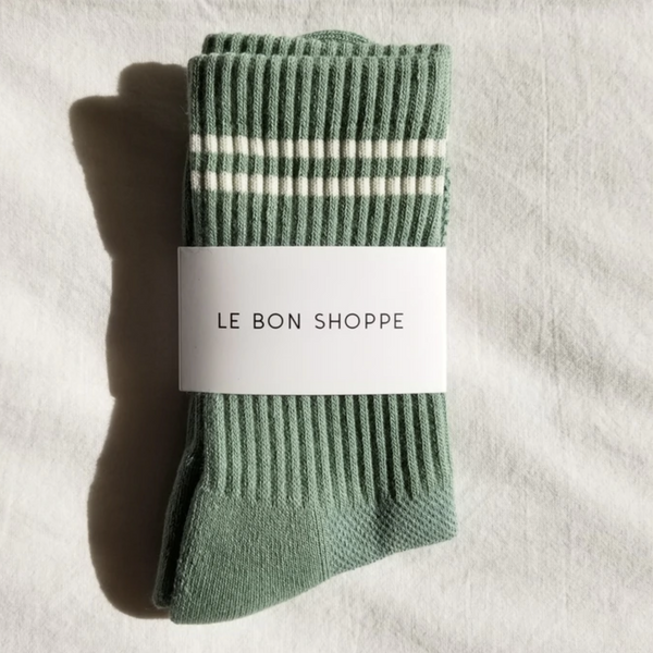 Le Bon Shoppe Boyfriend Socks in Meadow Green