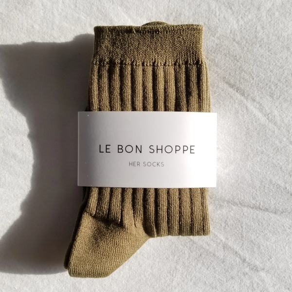 Le Bon Shoppe Her Socks in Pesto Green