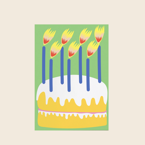Lottie Hall Studio Birthday Cake Card
