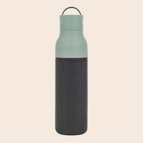 Lund London Stainless Steel Water Bottle | Grey and Mint