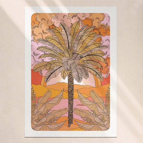 Sunset Palm Print | A3