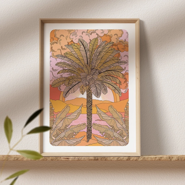 Sunset Palm Print | A3