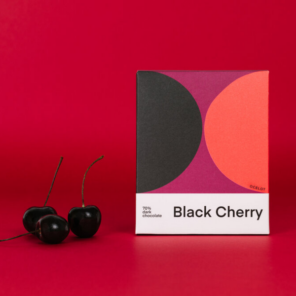 Ocelot Black Cherry Dark Chocolate Bar