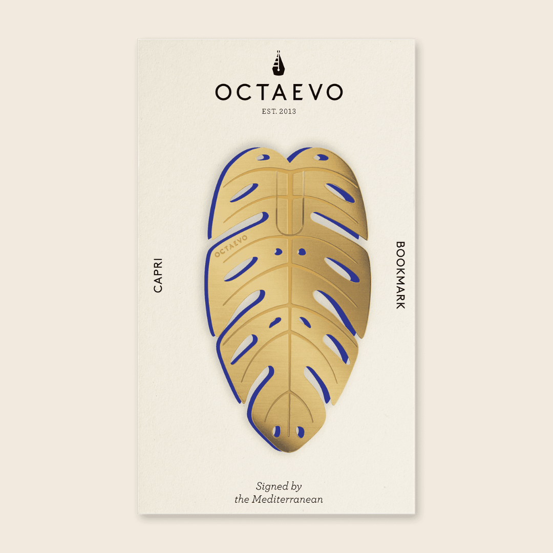 Octaevo Brass Capri Monstera Bookmark