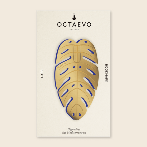 Octaevo Brass Capri Monstera Bookmark