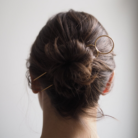 The Lizzy Loop Brass Hair Pin