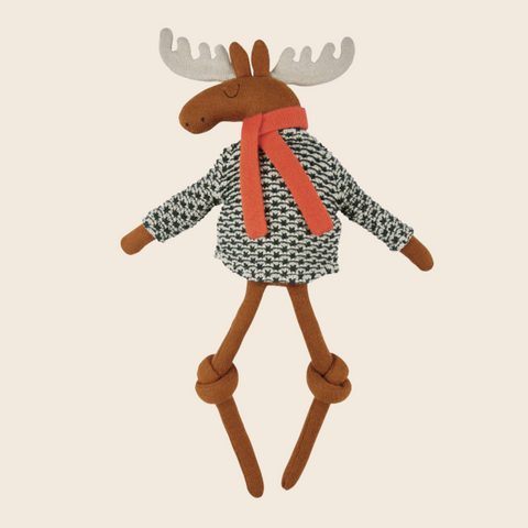 Knitted Moose Soft Toy