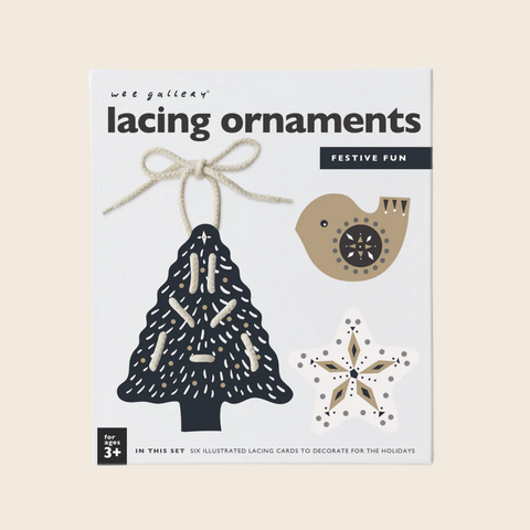 Christmas Ornament Lacing Cards