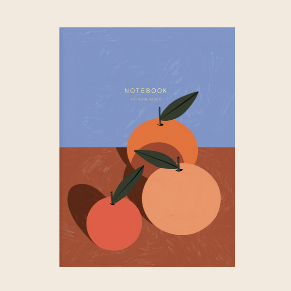 Oranges Slimline Notebook | Plain Pages