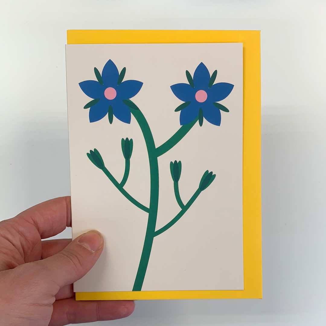 Suzie Winsor Studio Borage Card